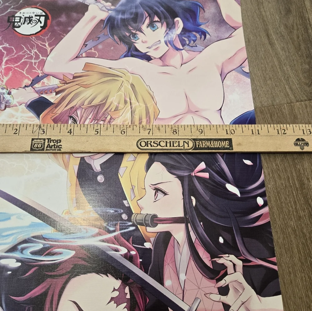 Anime Demon Slayer High Definition Vinyl Vibrant Poster Length 16.5